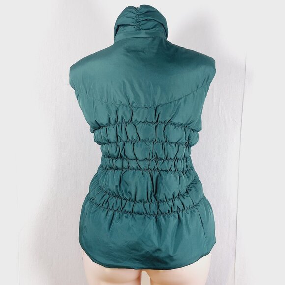 MICHAEL Michael Kors Women's Dark Emerald Hooded Full-Zip Puffer Vest Size L - Picture 5 of 10